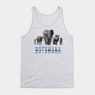 Botswana Wildlife Big Five for Botswana Safari Fans Tank Top